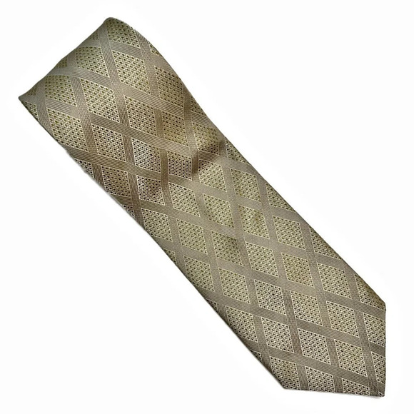 2/$30 FRATELLI Neutral Woven Handmade Italian Silk Tie - Picture 2 of 13